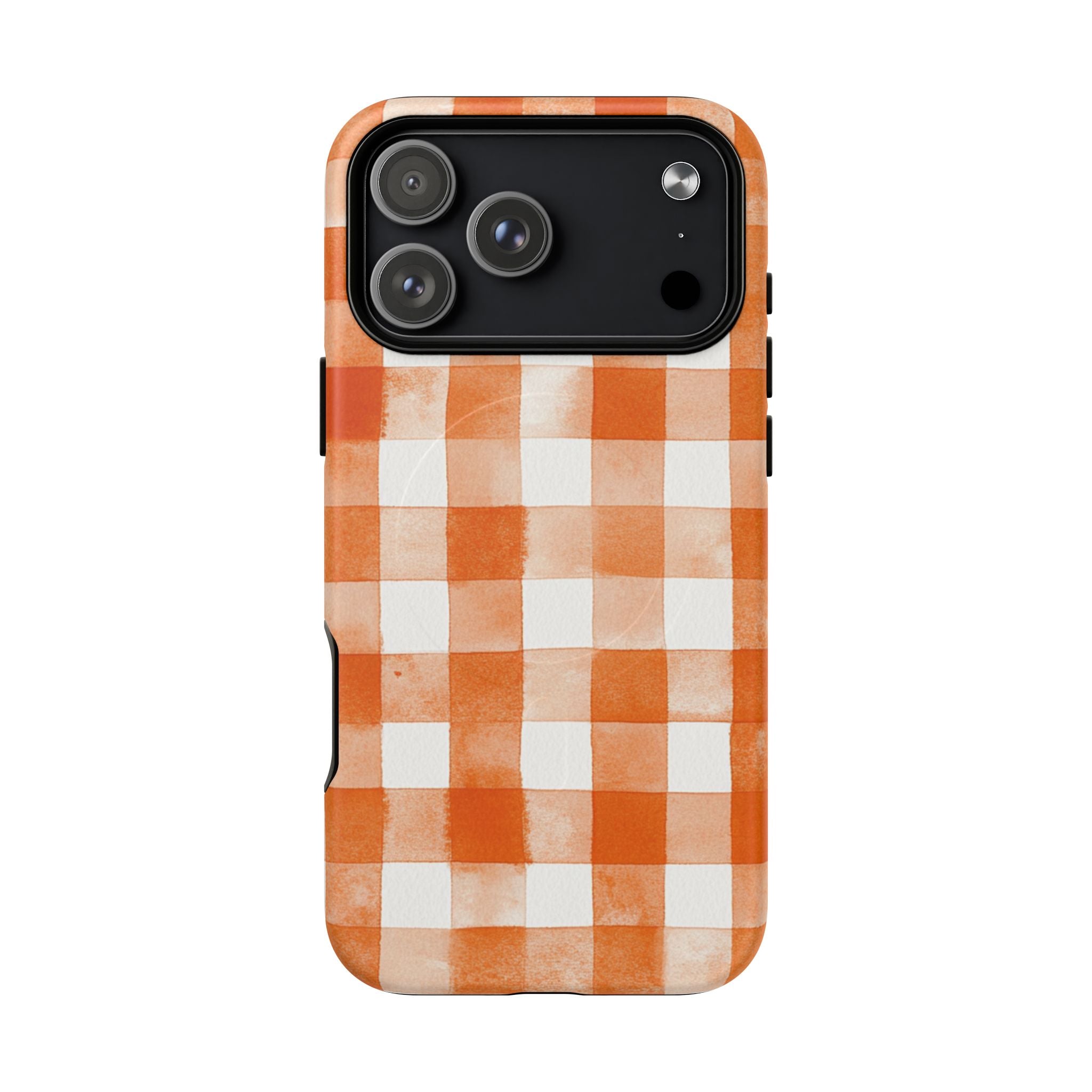 Orange Gingham MagSafe Phone Case